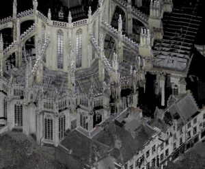 3D-scan van Onze-Lieve-Vrouwekathedraal Antwerpen.