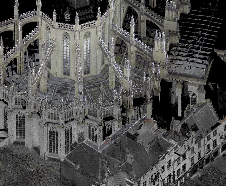 3D-scan van Onze-Lieve-Vrouwekathedraal Antwerpen.